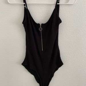 Black spaghetti strapped body suit